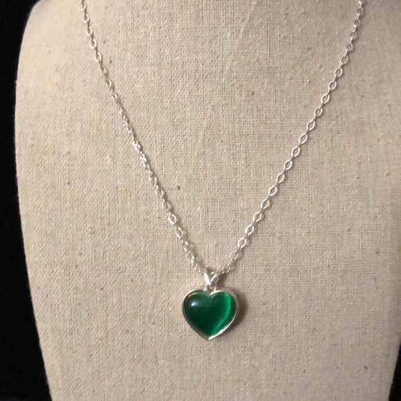 Avon Jewelry - Emerald Heart Necklace